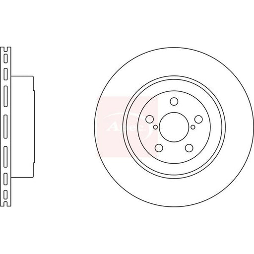 Apec 2 x Vented Rear Brake Discs DSK2372