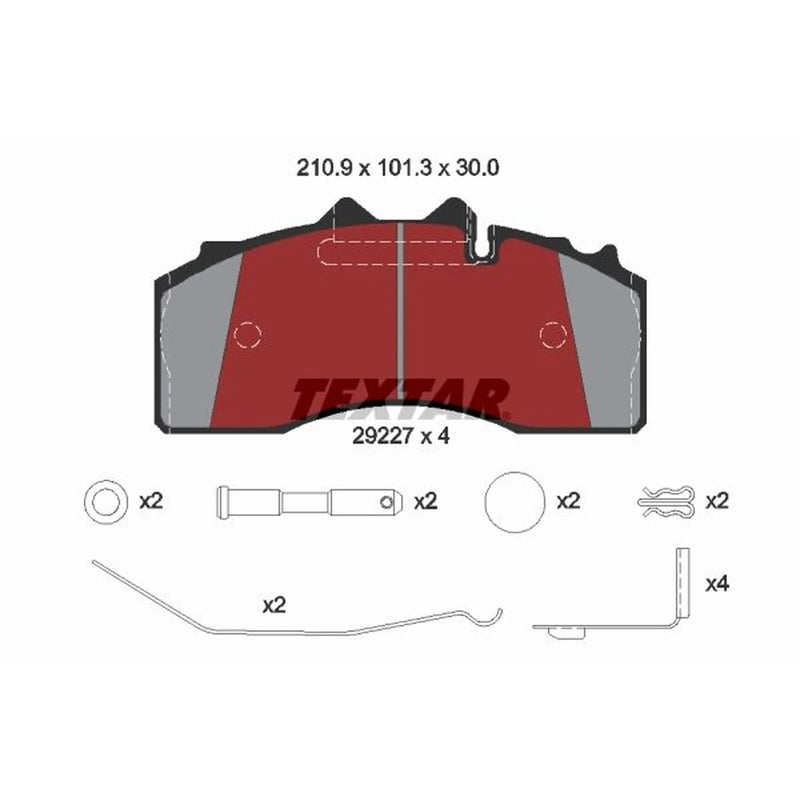 Textar Brake Pad Set 2922701