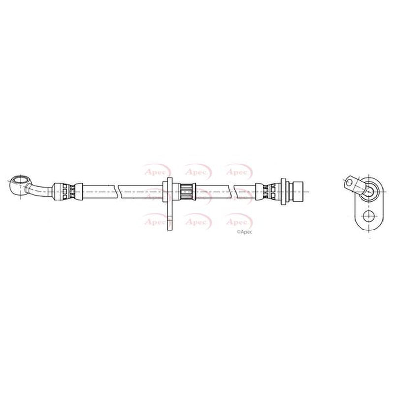 Apec Brake Hydraulic Hose Line Front Right HOS4444