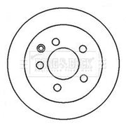 Borg & Beck 2 x Vented Rear Brake Discs BBD4368