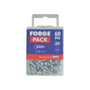 ForgeFix Self-Tapping Screw Pozi Compatible Pan Head ZP 1/2in x 4 ForgePack 60