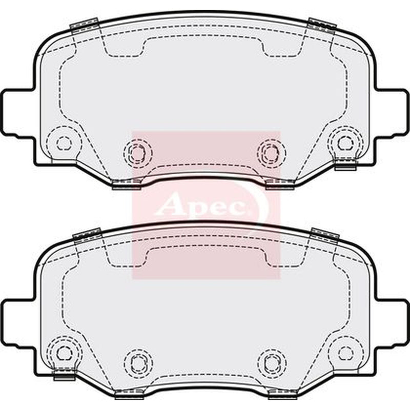 Apec Rear Brake Pad Set PAD2004