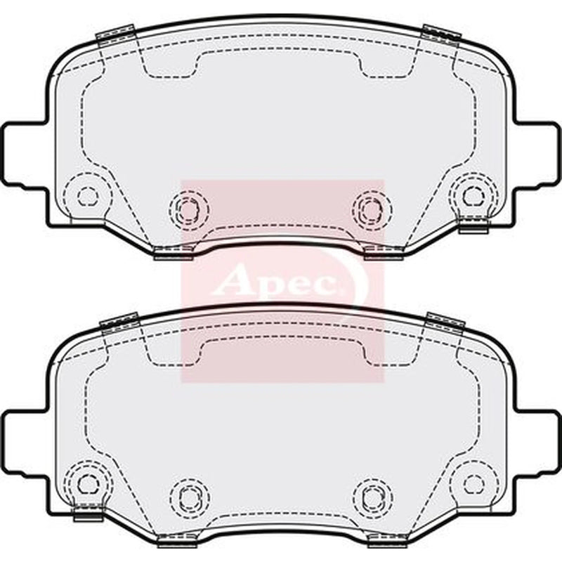 Apec Rear Brake Pad Set PAD2004
