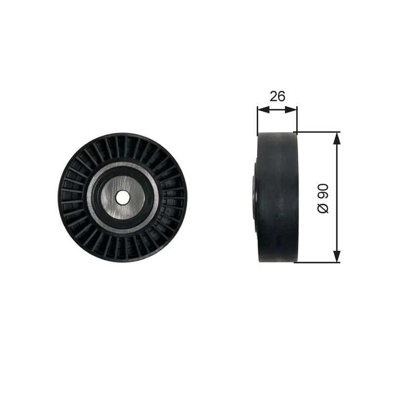 Gates V-Ribbed Belt Deflection/Guide Pulley T36461