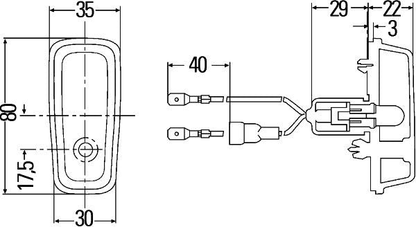 Hella 2BM 003 548-047 Auxiliary Direction Indicator