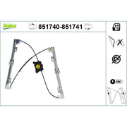 Valeo Electric Window Regulator Lifter Left Front 851740