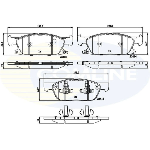 Comline 4 x Front Brake Pad Set CBP32310