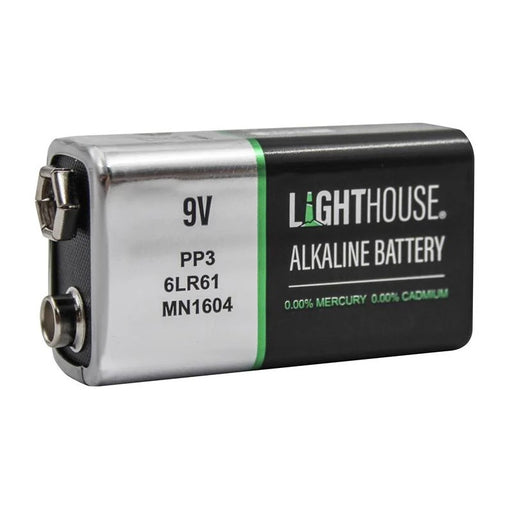 Lighthouse 9V LR61 Alkaline Battery 1100 mAh (Single Pack) - 6LR61