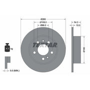 Textar 2 x Solid Rear Brake Discs 92096300