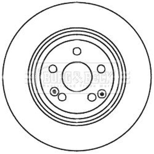 Borg & Beck 2 x Vented Front Brake Discs BBD6028S