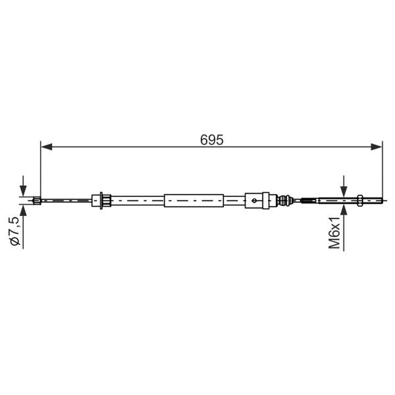 Bosch Handbrake Cable Rear 1 987 477 572