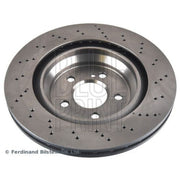 Blue Print 2 x Perforated/Vented Rear Brake Discs ADBP430080