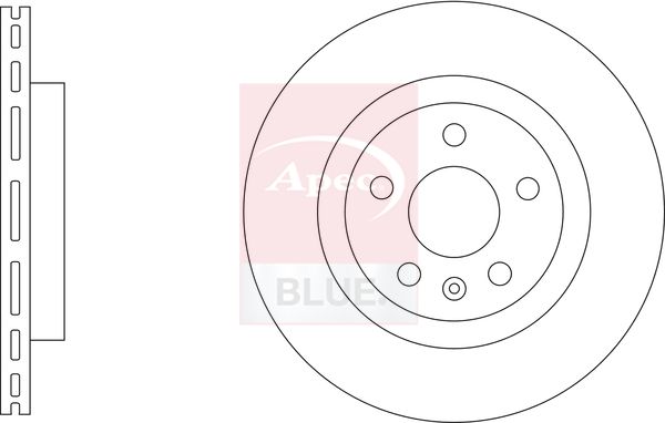 Apec 2 x Brake Disc Set Vented