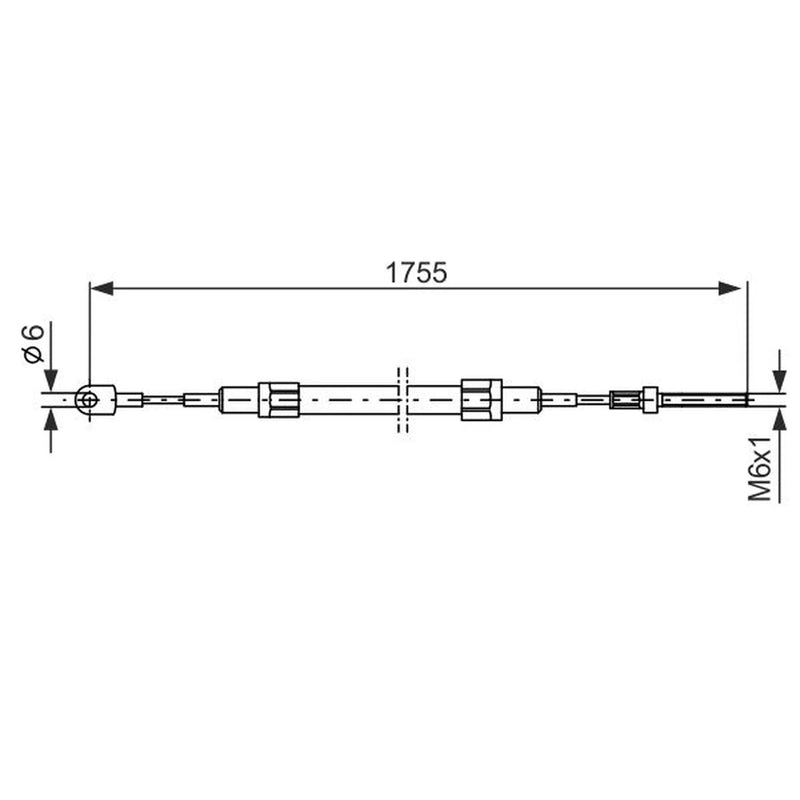 Bosch Handbrake Cable Right Rear 1 987 477 071