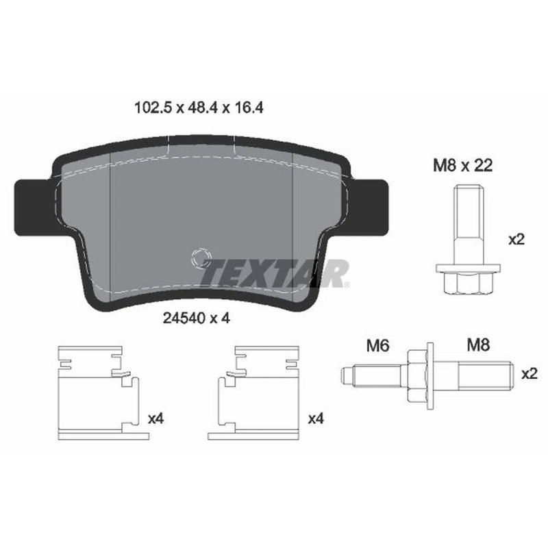 Textar Rear Brake Pad Set 2454001