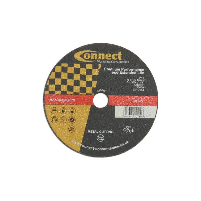 Connect Extra Thin Cutting Discs x 1.0mm 10pc 75-115mm