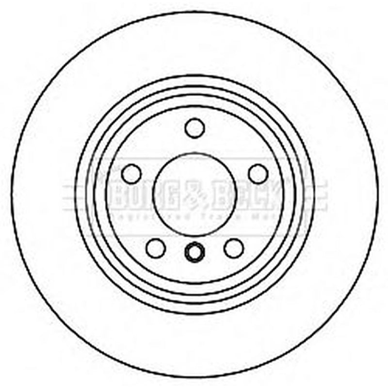 Borg & Beck 2 x Vented Rear Brake Discs BBD5260