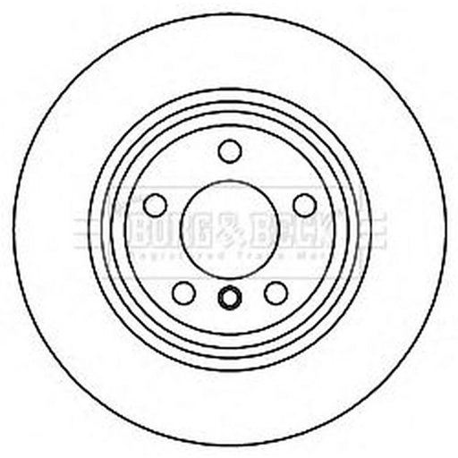 Borg & Beck 2 x Vented Rear Brake Discs BBD5260