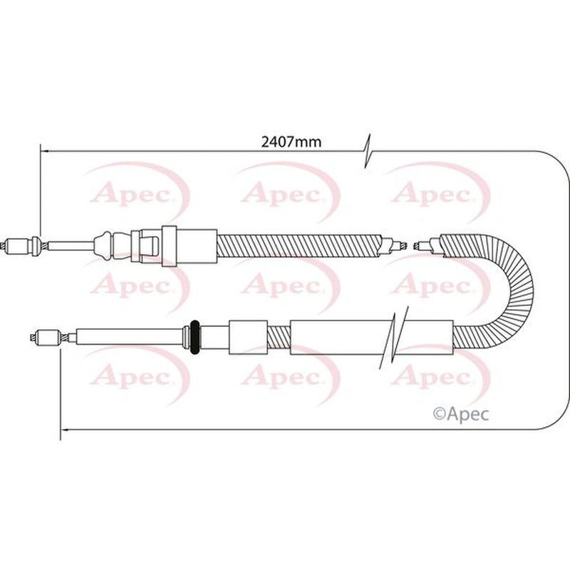 Apec Handbrake Cable Left Rear CAB1034