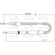 Apec Handbrake Cable Left Rear CAB1034