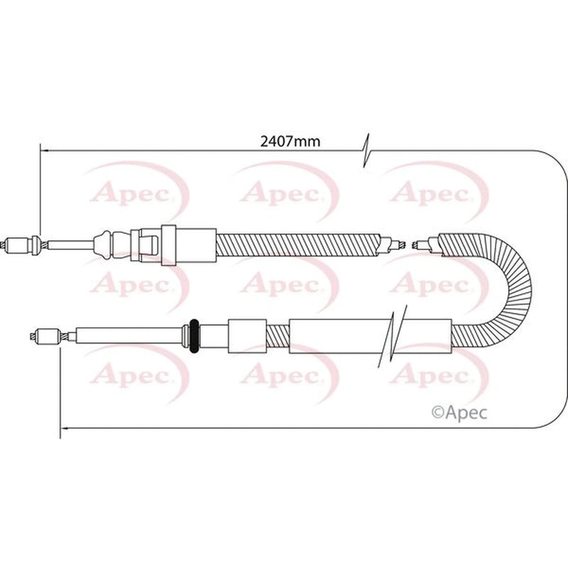 Apec Handbrake Cable Left Rear CAB1034