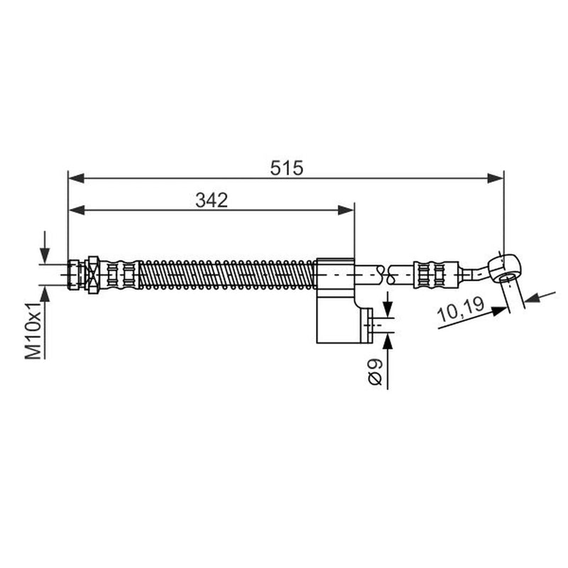 Bosch Brake Hydraulic Hose Line Front Left 1 987 476 236