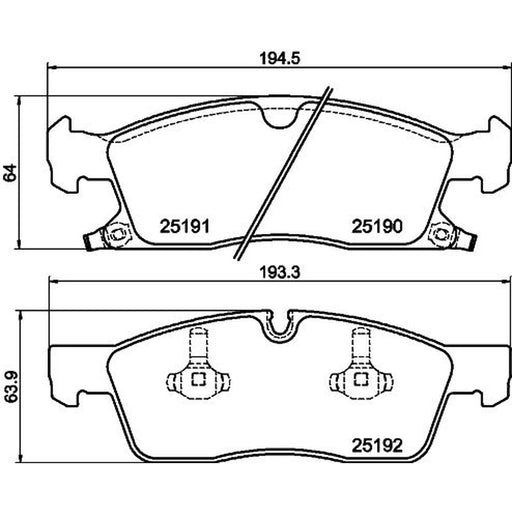 DON Front Brake Pad Set PCP2162