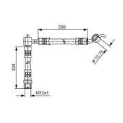 Bosch Brake Hydraulic Hose Line Rear Right 1 987 481 485