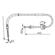 Bosch Handbrake Cable Left Rear 1 987 482 231