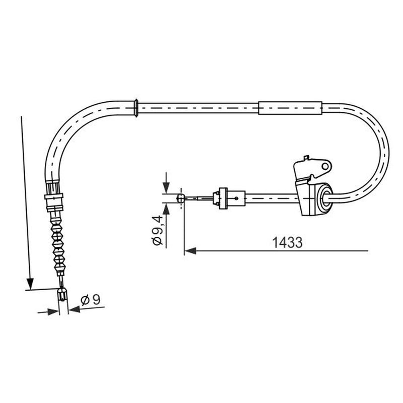 Bosch Handbrake Cable Left Rear 1 987 482 231