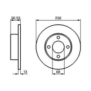 Bosch 2 x Solid Front Brake Discs 0 986 478 130