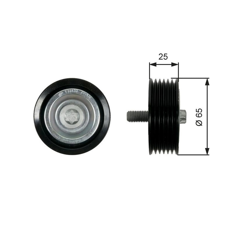 Gates V-Ribbed Belt Deflection/Guide Pulley T36433