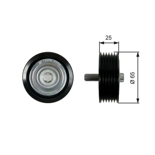 Gates V-Ribbed Belt Deflection/Guide Pulley T36433