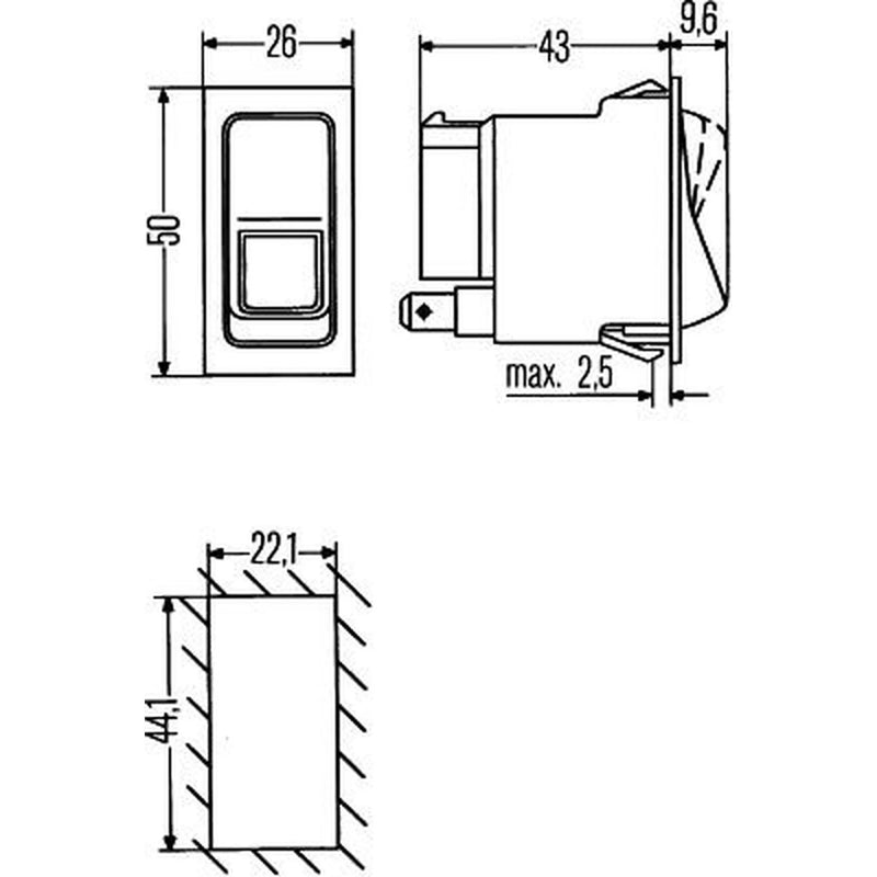 Hella Electrical Switch 6FH 004 570-571