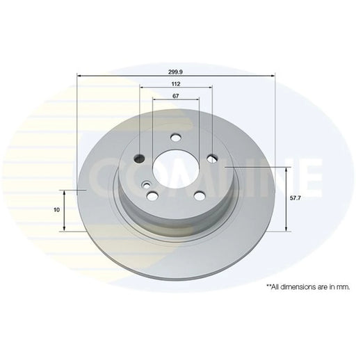 Comline 2 x Solid Rear Brake Discs ADC1663