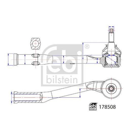 Febi Steering Tie Rod End Ball Joint Front Right 178508