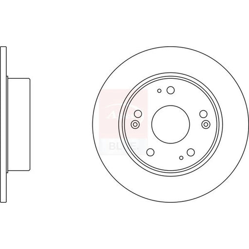 Apec 2 x Solid Rear Brake Discs SDK6176