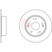 Apec 2 x Solid Rear Brake Discs SDK6176
