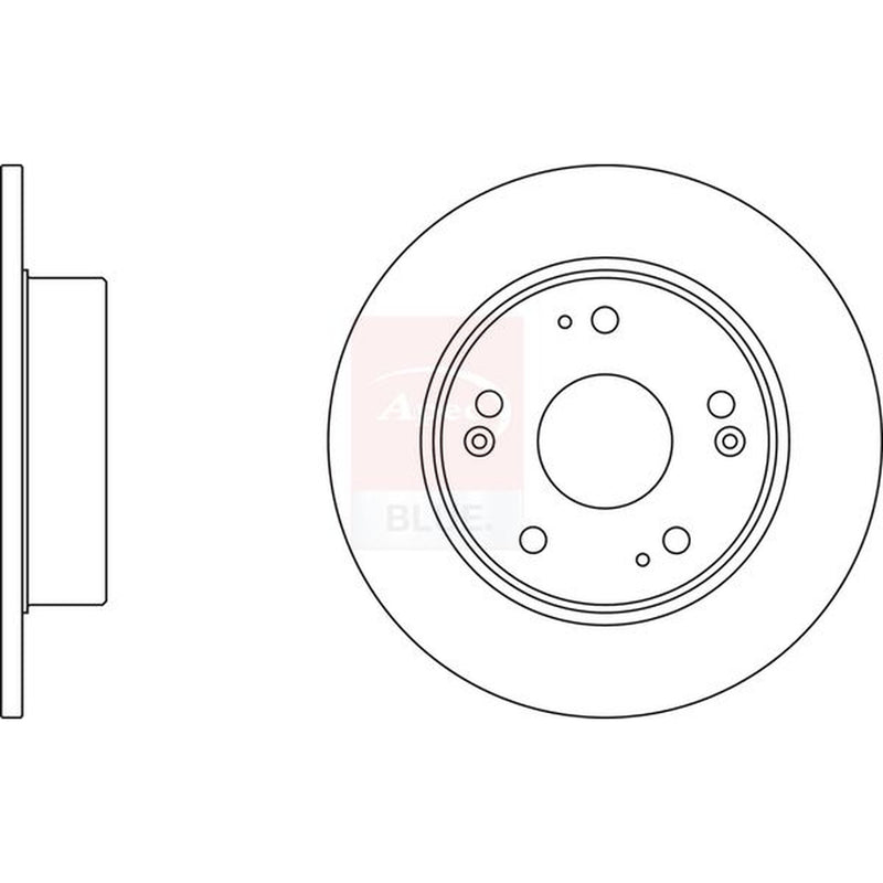 Apec 2 x Solid Rear Brake Discs SDK6176