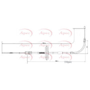 Apec Handbrake Cable Front CAB1797