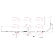 Apec Handbrake Cable Front CAB1797