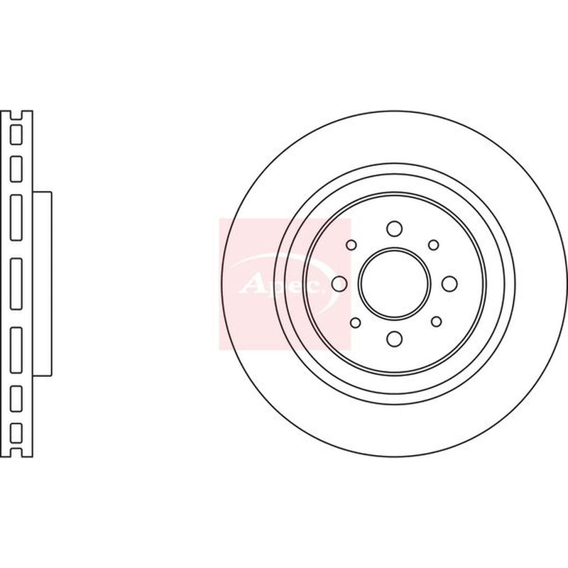 Apec 2 x Vented Front Brake Discs DSK2967