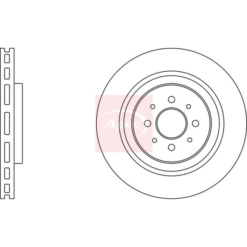 Apec 2 x Vented Front Brake Discs DSK2967