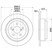 DON 2 x Solid Rear Brake Discs PCD13152
