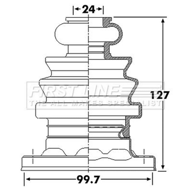 First Line Drive Shaft Bellow Kit Front Left FCB6258