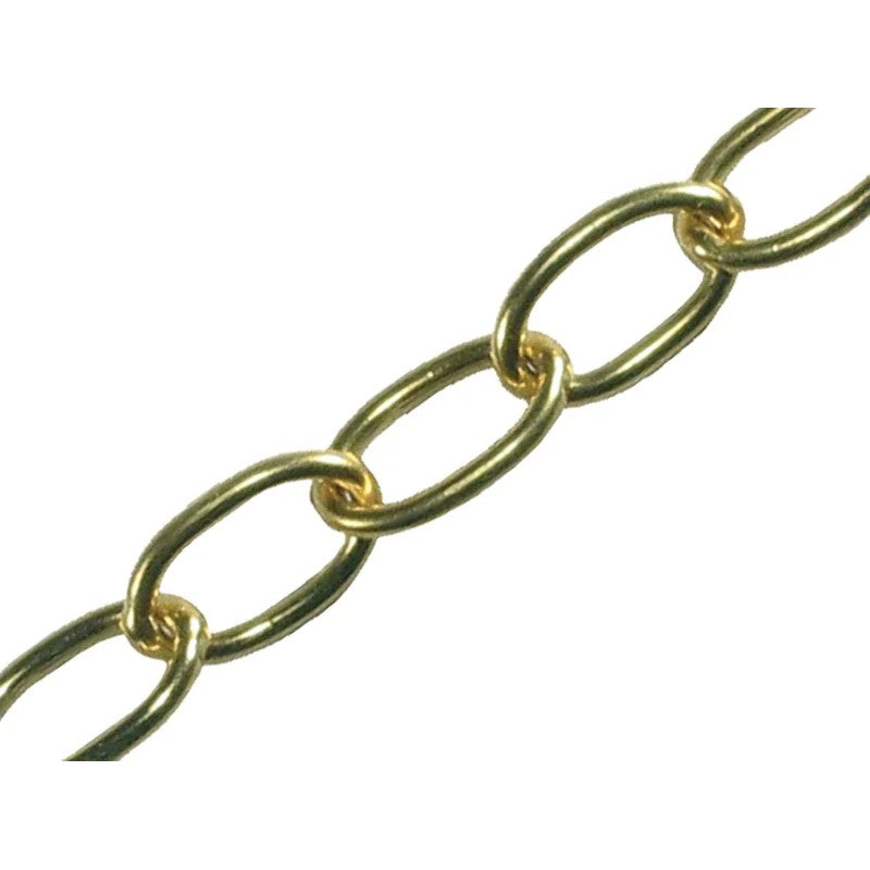 Faithfull Oval Chain x 10m Polished Brass 1.8-2.3mm