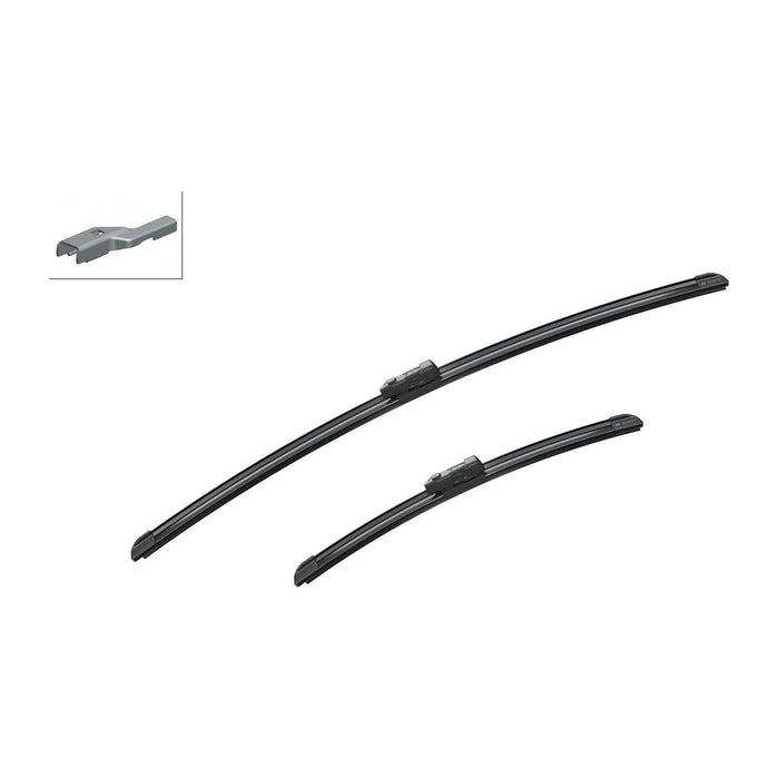 Bosch Aerotwin Flat Blade Front Windscreen Wiper Blade Pair Set 650/380Mm A143S Bosch  - Town Parts