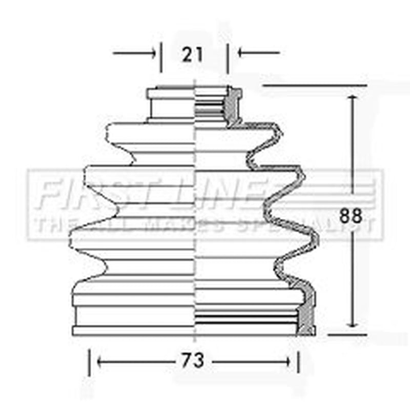 First Line Drive Shaft Bellow Kit Front Left FCB2247