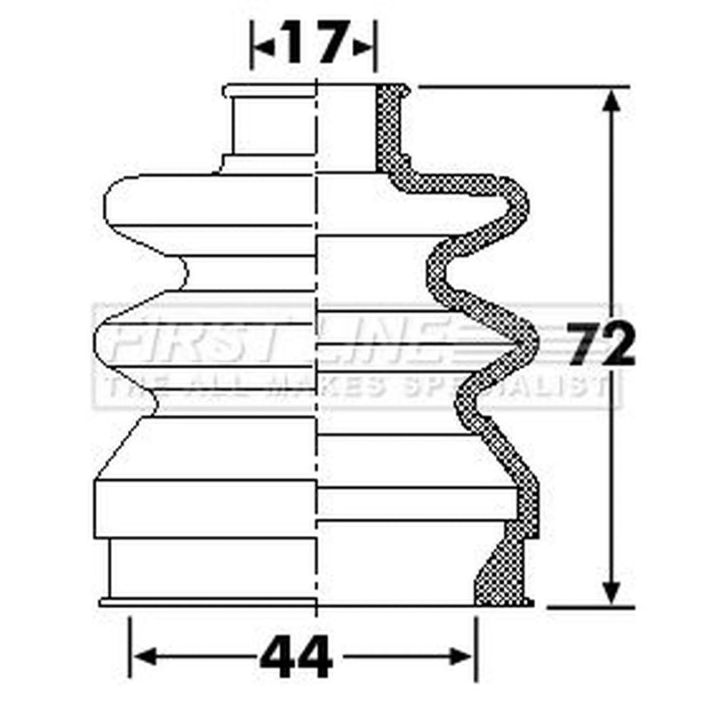 First Line Drive Shaft Bellow Kit Rear Left FCB6264