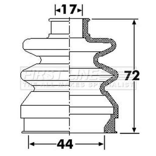 First Line Drive Shaft Bellow Kit Rear Left FCB6264